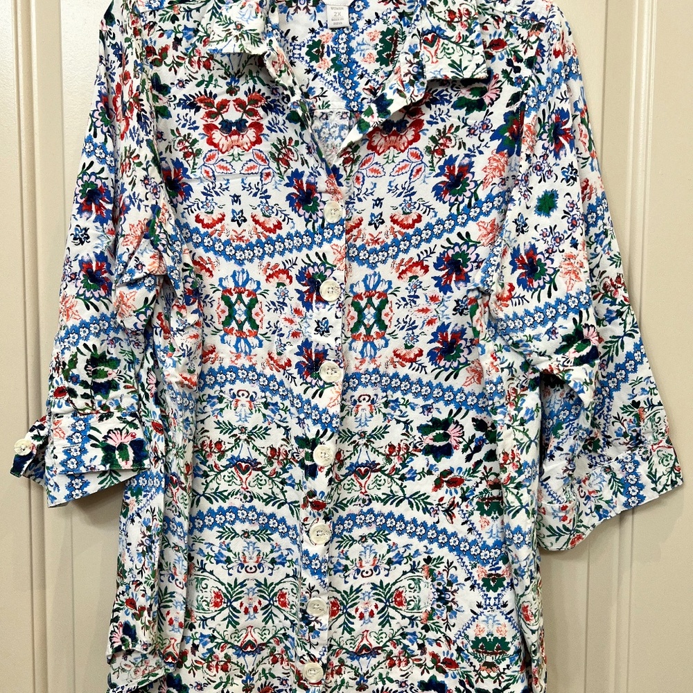 Intro Women's 2X 3/4 Sleeve Tunic Blouse